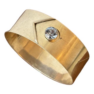 Art Deco 935 Silver Bangle with Laurin Hallmark by Eugen Dettinger Pforzheim, Germany, 1930s For Sale