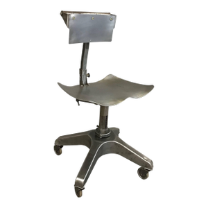 Mid 20th Century Industrial Steel Burroughs Adjustable Posture Office Chair