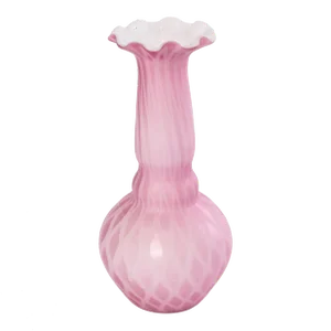 1880's Diamond Quilted Cased Satin Glass Vase