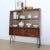Brown Vintage Showcase Cabinet with Shelf and Glass Sliding Doors For Sale - Image 8 of 11