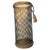 Vintage umbrella stand perforated metal brass gilded with a nice patina during the years designed by Li Puma, Italië...
