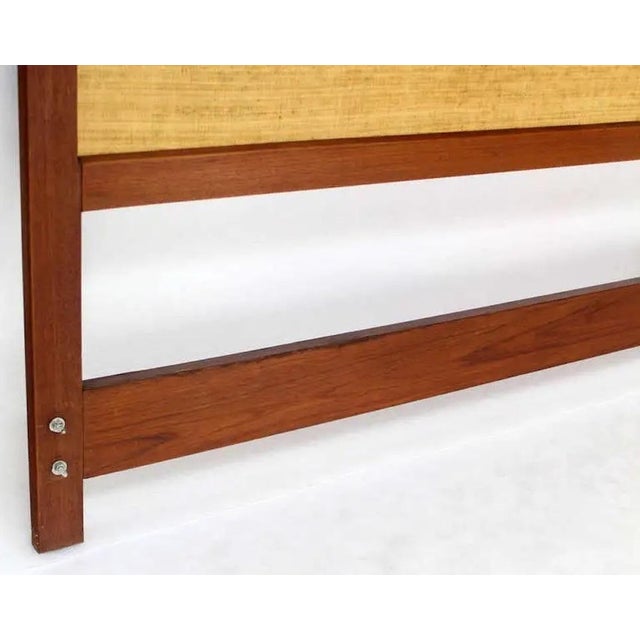 Wood Danish Midcentury Modern Full-Size Teak Reversible panel Headboard For Sale - Image 7 of 7