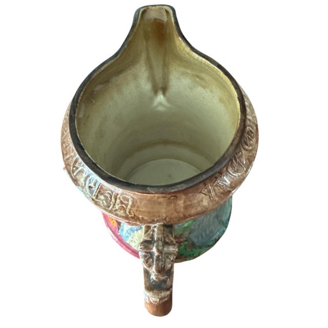 Vintage Burleigh Ware Coronation Jug — Queen Elizabeth II Commemorative Relief Pitcher — 8.5” For Sale - Image 9 of 11