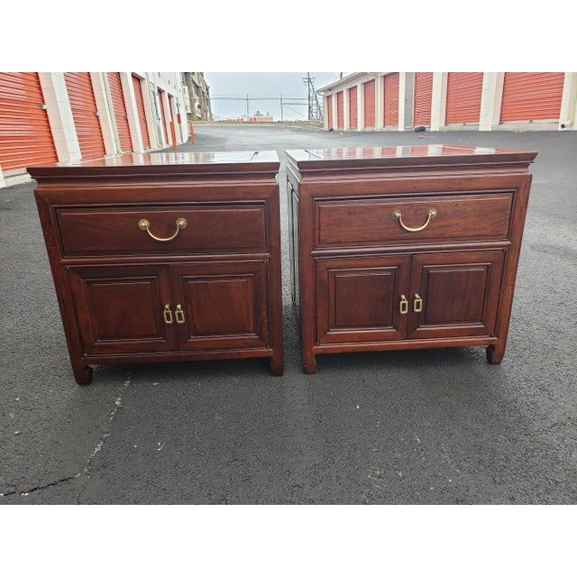 George Zee Asian American Rosewood Chippendale Side Tables, Circa 1960s - a Pair For Sale - Image 10 of 10