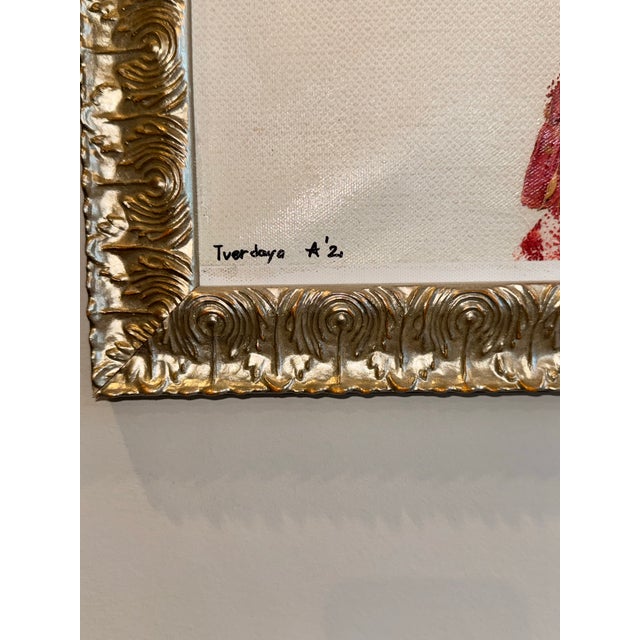 Large Sasha Tverdaya Figurative Textured Canvas – European Expressionist Artwork, Framed For Sale - Image 4 of 5