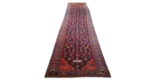 Antique 19 Ft. Signed Persian Caucasian Handmade Knotted Rug - 3′6″ X 19