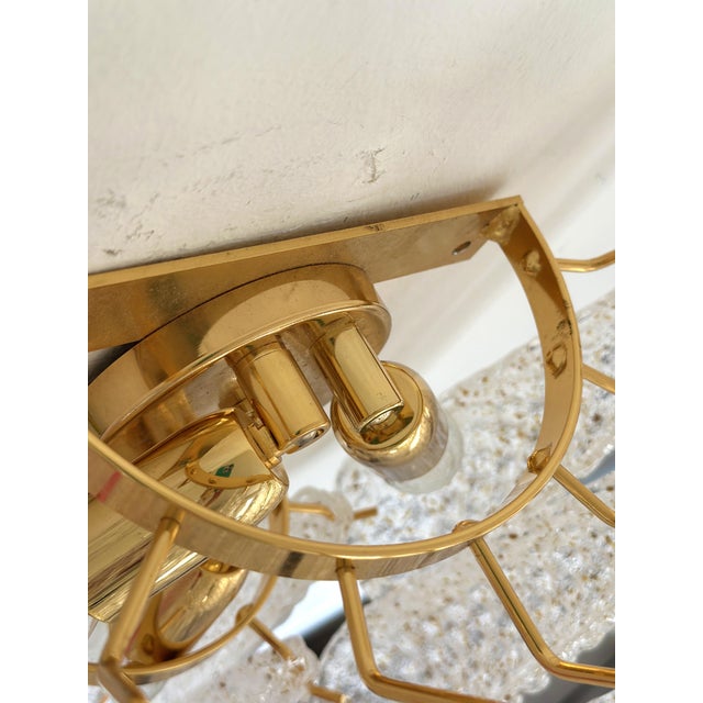 Glass Contemporary Modern “Conchiglie” Murano Glass Gold Wall Sconce-Set of Two For Sale - Image 7 of 8