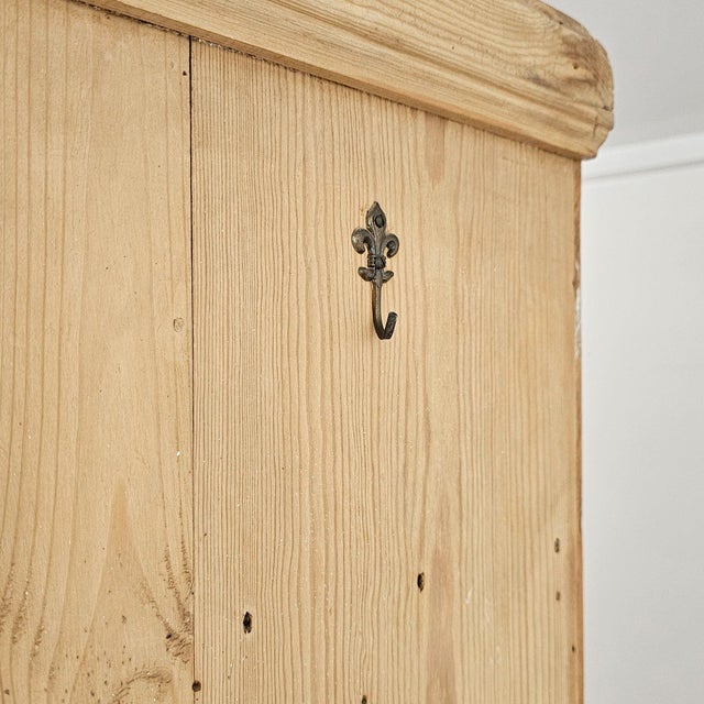 Wood Antique English Pine Glass Door Hutch Bookcase Cabinet | Circa 1880 For Sale - Image 7 of 18