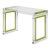 Luminous Olive Edge Acrylic Writing Desk For Sale