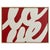 Clean line red and cream painting with a thin and subtle natural wood frame. Featuring Ron's classic clean lines and...