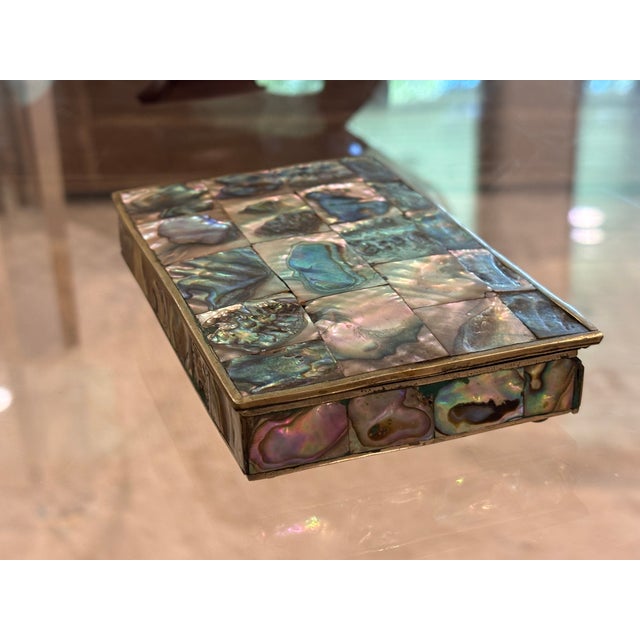 Mid-Century Mexican Abalone Decorative Box For Sale - Image 12 of 18