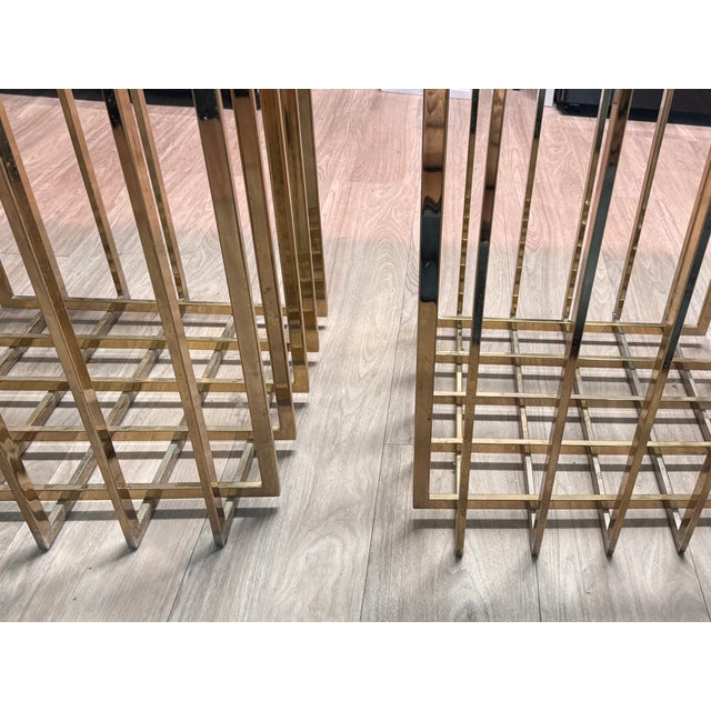 1980s Post Modern Glass Dining Table For Sale - Image 5 of 6