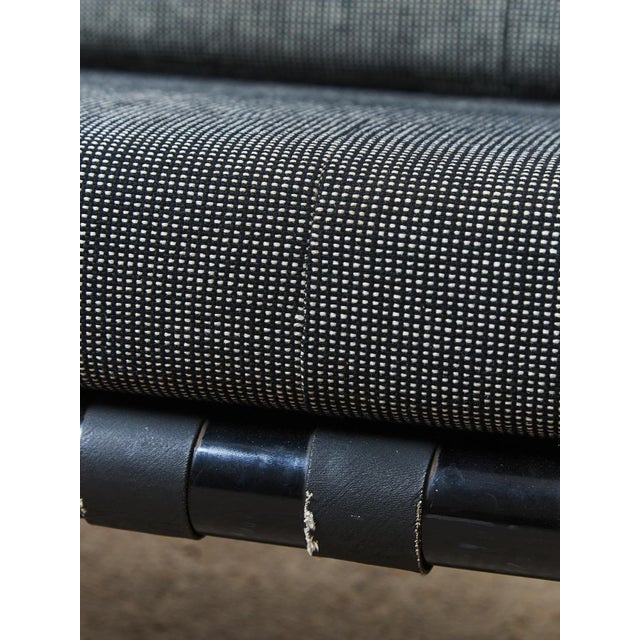 Vintage 1970s Black Lacquered Sofa For Sale - Image 4 of 9