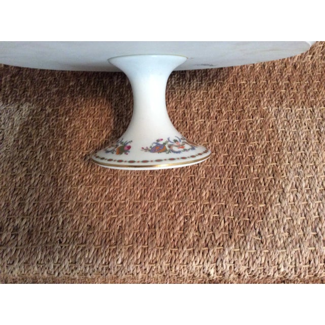 French 1970s Limoges Porcelain Footed Cakeplate For Sale - Image 3 of 5