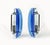 Blue Mid-Century Wall Sconces in Colored Glass & Chrome attributed to Veca, Italy, 1970s, Set of 2 For Sale - Image 8 of 17