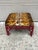 Red 1970s Vintage Chinoiserie Red Ottoman With Tiger Fabric Upholstery For Sale - Image 8 of 12