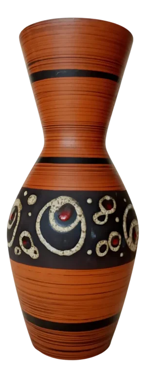 Vintage West German Fat Lava Vase, 1960s