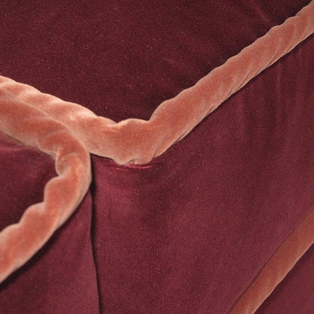 Red Rafaella Sofa in Red & Rusty Velvet by Biosofa For Sale - Image 8 of 11