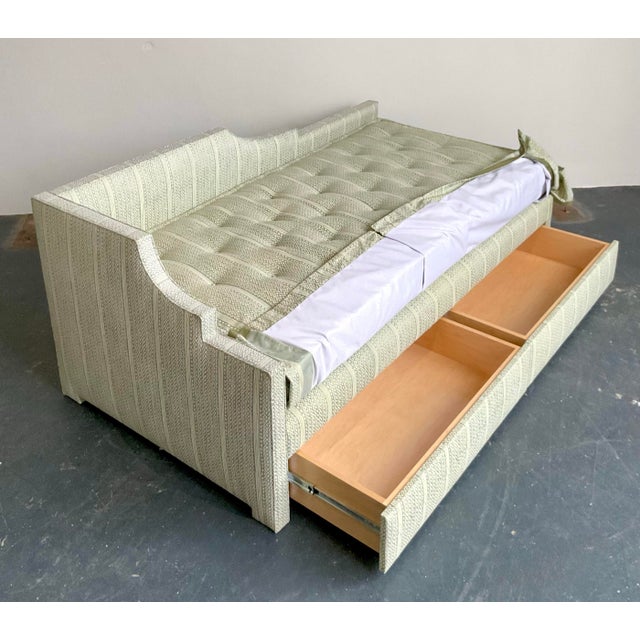 Vintage Boho Charles Beckley Daybed in Grove Brothers “Joanne”: For Sale - Image 10 of 12