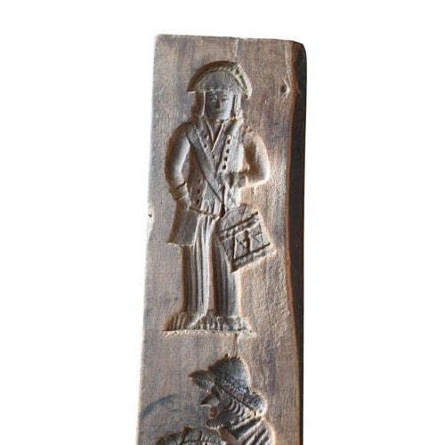 Wood Antique Double-Sided Speculoos Mold Sculpted Musicians, 1800s For Sale - Image 7 of 8
