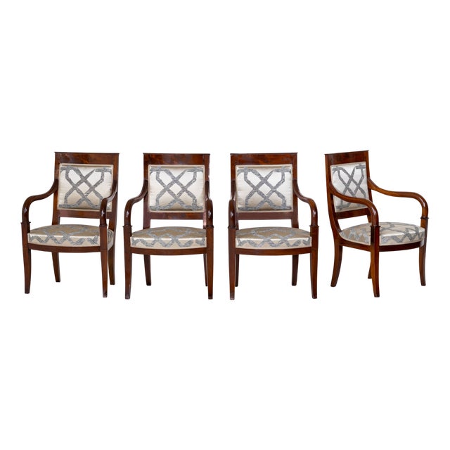Directoire Armchairs, France, Early 19th Century, Set of 4 For Sale
