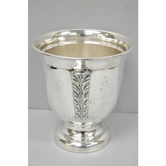 Vintage Sheffield English Regency Silver Plated Champagne Chiller Ice Bucket For Sale - Image 11 of 17