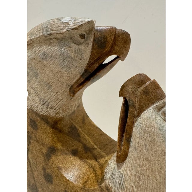 Ben Henry Sioux Nation Stone Sculpture – Eagle Form – Signed & Dated 1995 For Sale - Image 4 of 7