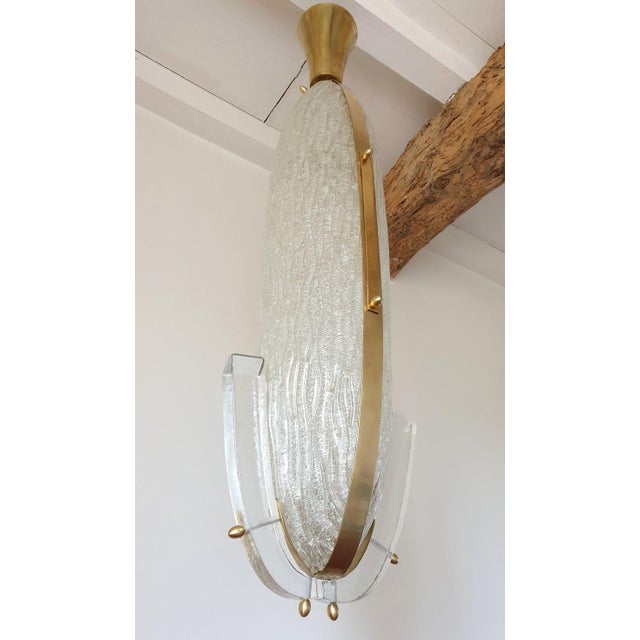 White 1970s Mid Century Modern Murano Glass Pendant Chandelier For Sale - Image 8 of 12