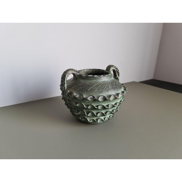 Mid-Century Modern French Brutalist Vase in Ceramic, 1950 For Sale - Image 3 of 7