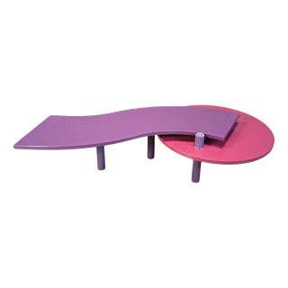 Rotating Burlwood Coffee Table by Maurizio Salvato for Saporiti Italia, 1980s For Sale