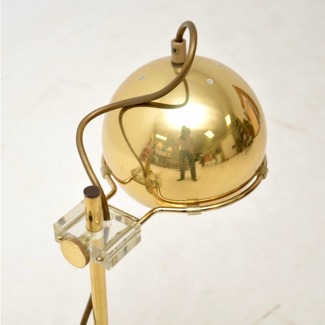 1970s Vintage French Brass Desk Lamp, 1970s For Sale - Image 5 of 7