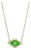 Vivid Green Enamel Evil Eye Pendant Gold & Diamond Necklace For Sale