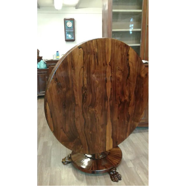 19th Century Round Sail Table in Rosewood For Sale - Image 3 of 8