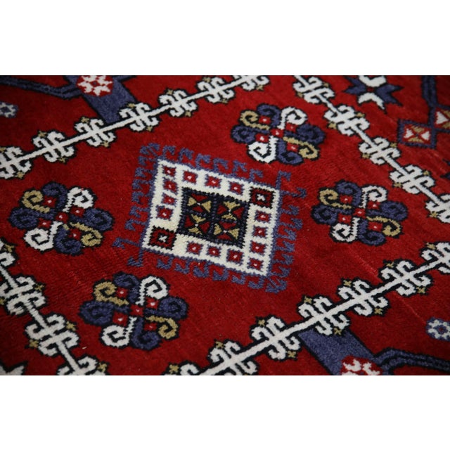 1960s Red Vintage Turkish Rug 6'10