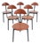 Leather Tripod Chairs from Linea Veam, Italy, 1980s, Set of 6 For Sale