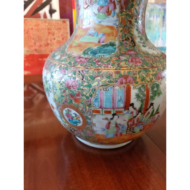 A museum quality about 200 years old or older bulbous large antique chinese porcelain vase. Having a very sensuous form...