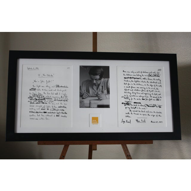 Ayn Rand's Facsimile Handwritten Manuscript Pages for "Atlas Shrugged" For Sale In Las Vegas - Image 6 of 6