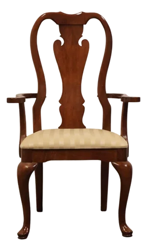 Thomasville Furniture Winston Court Collection Traditional Queen Anne Style Splat Back Dining Arm Chair 20621-831-832