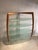 Italian Cherry Wood Wall Unit with Lacquered Back Panel and Glass Shelves, 1980s For Sale - Image 3 of 9