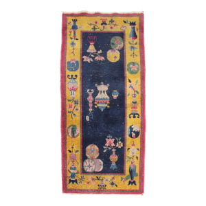 Art Deco Antique Chinese Rug, 2'6'' X 4'11''