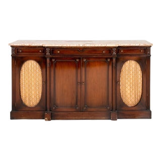 George III Style Marble Topped Mahogany Buffet For Sale