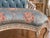 1970s French Artisan Louis XVI Silver Blue Settee For Sale - Image 12 of 18