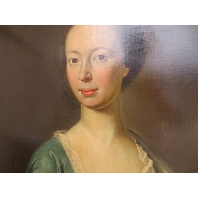 !8th Century Portrait of Noble Lady School Scottish/English Ramsey? For Sale - Image 4 of 15