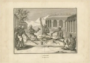 Poisson, Hindu Priestly Assembly Pouchari of Maarrami, Engraving, 1806