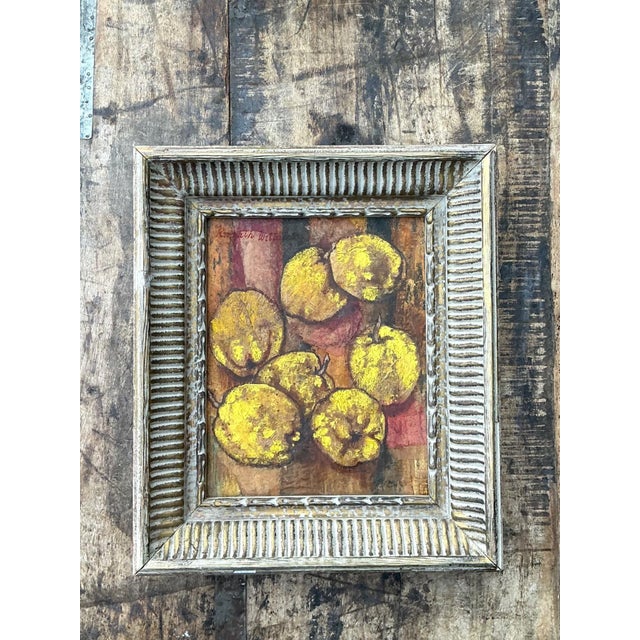 Wood Vintage Framed Still Life Painting For Sale - Image 7 of 12