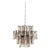 Vintage Italian Murano Glass Petal Chandelier – Transparent & Smoky | 4-Light Statement Lighting For Sale