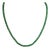 Estate 60 Ct Natural Green Onyx Beads Single Strand Necklace With Silver Clasp, 16 Inch For Sale
