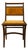 Art Nouveau Wood and Velvet Dining Chair with Brass Nailhead Trim, 1900s-1910s For Sale
