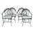 1980’s Brown Jordan Aluminum Venetian Scalloped Shell Dining Chairs - Set of 4 For Sale