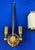 Italian Brass Two-Light Wall Sconces With Original Ivory Shades - Pair For Sale - Image 4 of 15